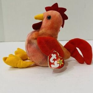 Ty Strut the Rooster Toy - Red and Yellow